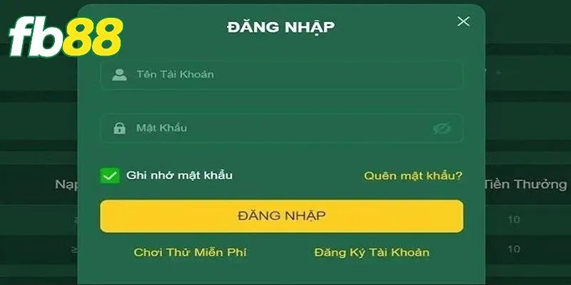 đăng nhập fb88 các bước